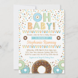 Boy Donut Baby Dusche Sprinkle Einladung Doughnut