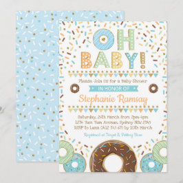 Boy Donut Baby Dusche Sprinkle Einladung Doughnut