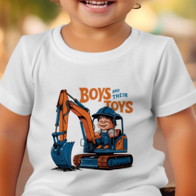 Boy Driving Construction Adventure Kleinkind T-shirt (Von Creator hochgeladen)