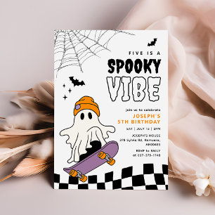 Boy Éffrayant Halloween Invitation Anniversaire