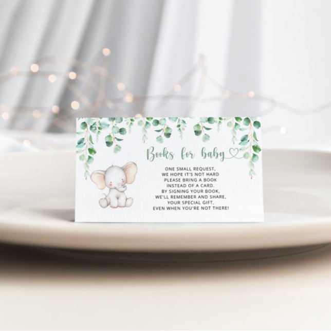 Boy Elefantenbücher für die Baby-Ticket-Eintrittsk Begleitkarte (Von Creator hochgeladen)