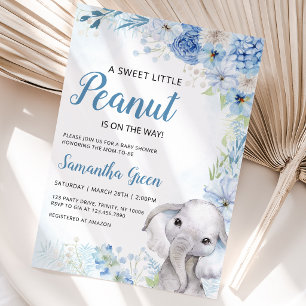 Boy Elephant Baby Dusche Einladung