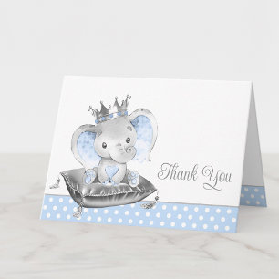 Boy Elephant Babydusche danke Ihnen Karten