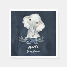 Boy Elephant Navy Party Napkins für Babydusche Serviette