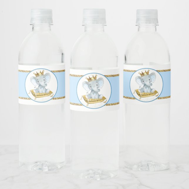 Boy Elephant Prince Baby Dusche Wasser Flasche Eti (Flaschen)