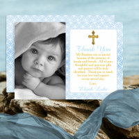 Boy Eternity Rings Cross Photo Baptism Thank You
