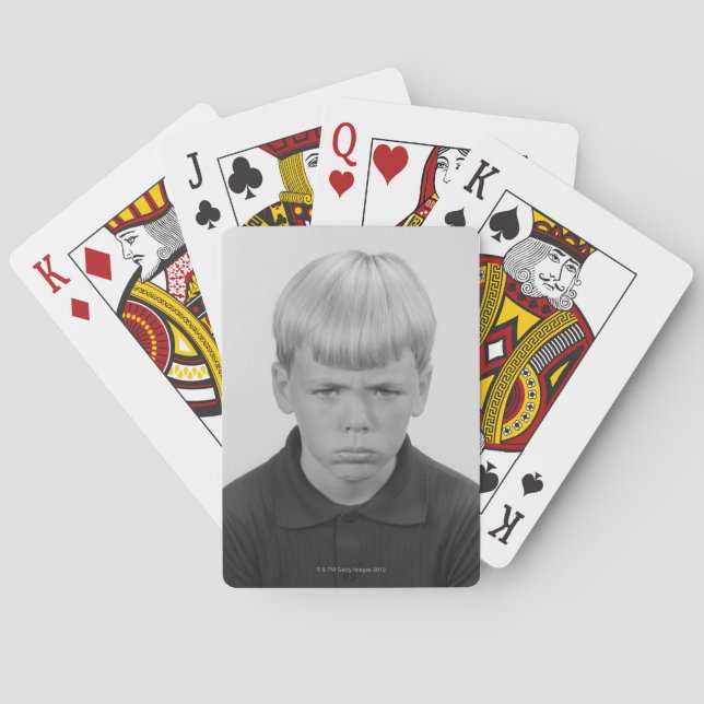 Boy Facial Expressions Spielkarten (Rückseite)