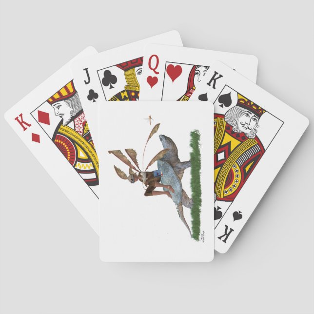 Boy Fairy reiten auf klassischen Schildkrötenspiel Spielkarten (Rückseite)