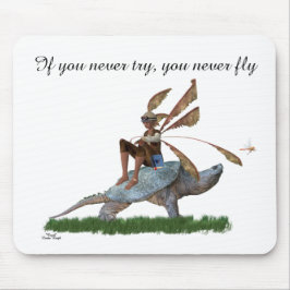 Boy Fairy reitet auf der Turtle Mousepad