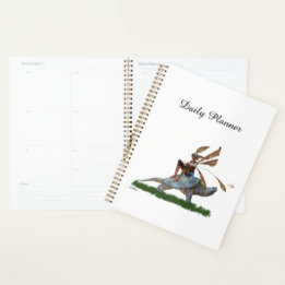 Boy Fairy Riding Sur Turtle Daily Planner