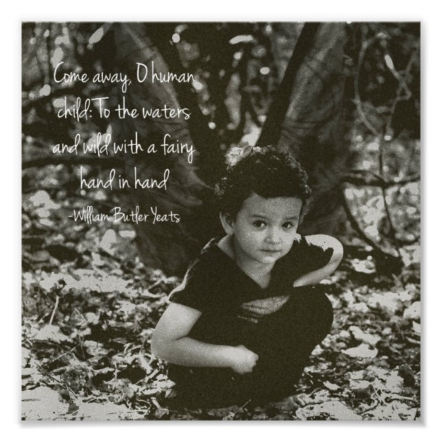 Boy Fairy William Yeats Citation Photo Imprimer (Devant)