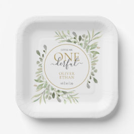 Boy First Birthday Klein Mr. ONEderful Pappteller