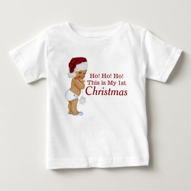 Boy First Christmas Baby T-shirt (Vorderseite)
