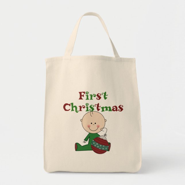 Boy First Christmas Tote Bag Tragetasche (Vorne)