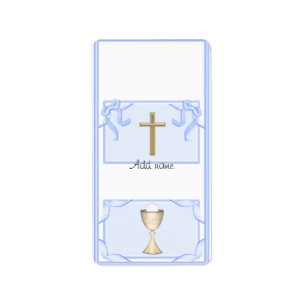 Boy First Communion Hershey Mini Candy Wrapper Adressaufkleber