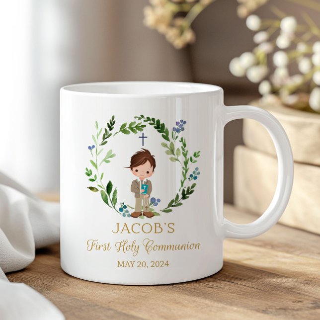 Boy First Holy Communion Ceramic Mug 11 oz Kaffeetasse (Von Creator hochgeladen)