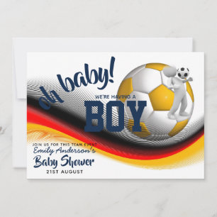BOY FOOTBALL Baby showers DE FOOTBALL Invitations 
