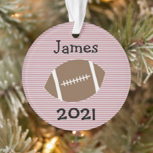Boy Football Year in Review Ornament