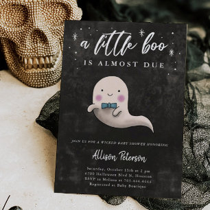 Boy Ghost Halloween Baby Dusche Little Boo Einladung