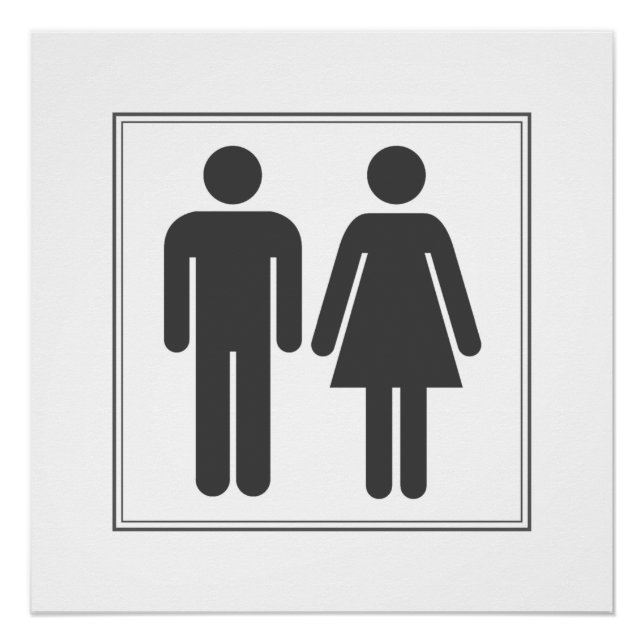BOY GIRL BATHROOM POSTER (Vorderseite)
