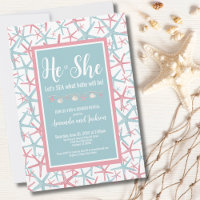 Boy Girl Beach He She Summer Gender Reveal Party