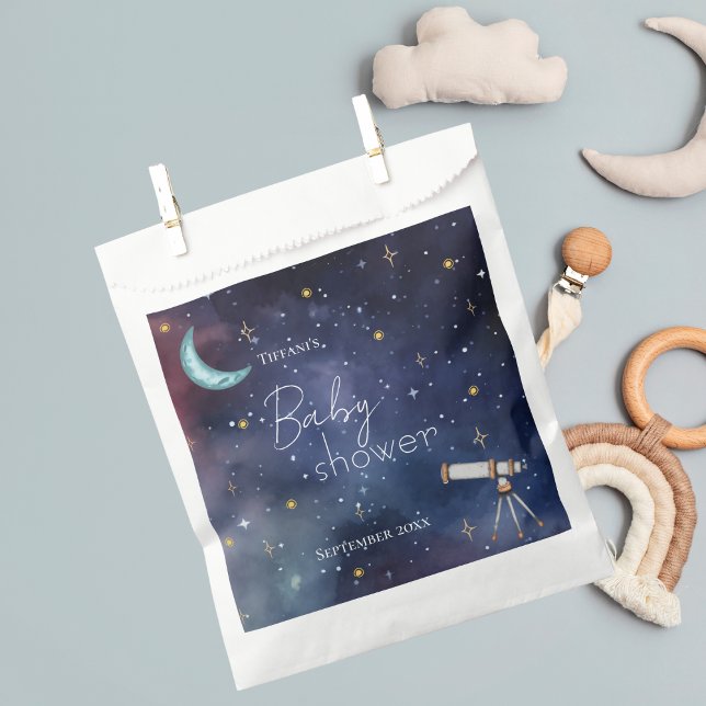 Boy Girl Celestial Sky Moon & Stars Baby Shower Geschenktütchen (Von Creator hochgeladen)
