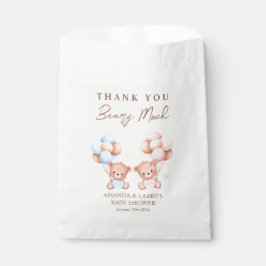 Boy Girl Twins Teddy Bear Baby Shower Geschenktütchen