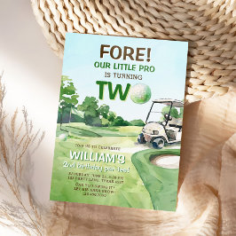 Boy Golf Par tee 2. Geburtstag Einladung