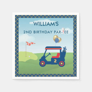 Boy Golf Theme 2. Geburtstag Party Napkins Serviette