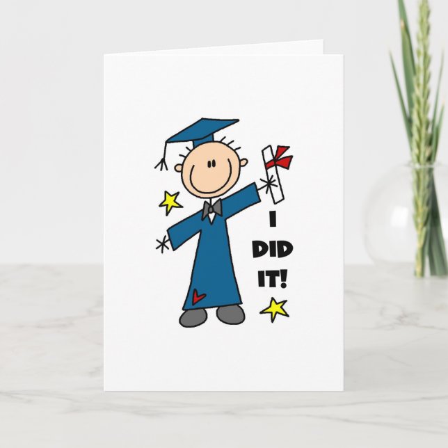 Boy Graduate Karte (Vorderseite)