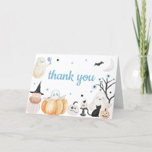 Boy Halloween Little Boo Baby Dusche Dankeskarte