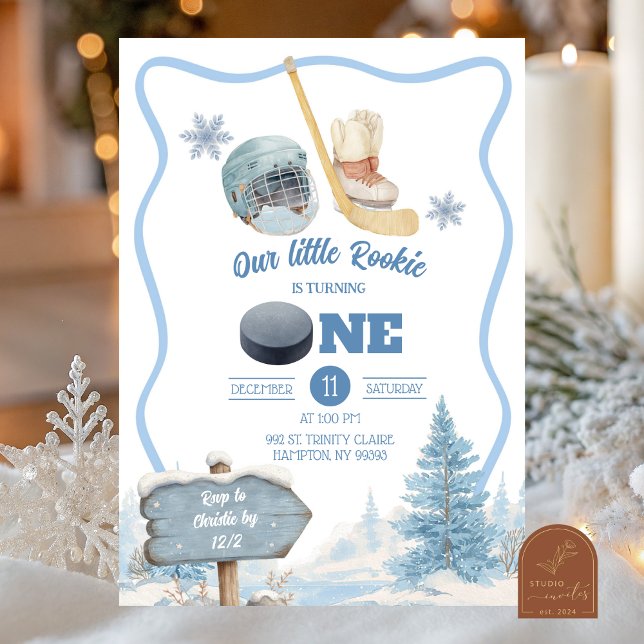 Boy Hockey Birthday Invitation (Créateur téléchargé)