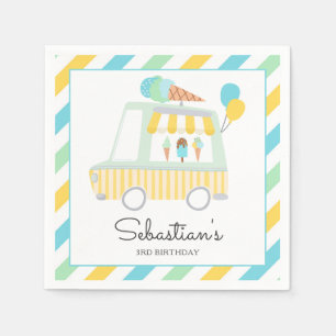 Boy Ice Cream Truck Geburtstagsparty Dekorationen Serviette