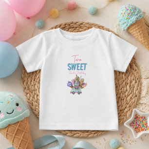 Boy Ice Cream Truck Zwei Sweet 2. Geburtstag Party Baby T-shirt