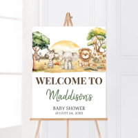 Boy Jungle Safari Animals Baby Dusche Willkommen