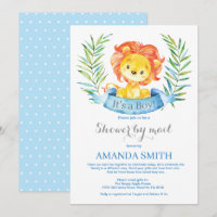 Boy Lion Baby shower par Mail Invitation