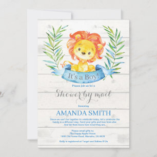 Boy Lion Baby shower par Mail Invitation