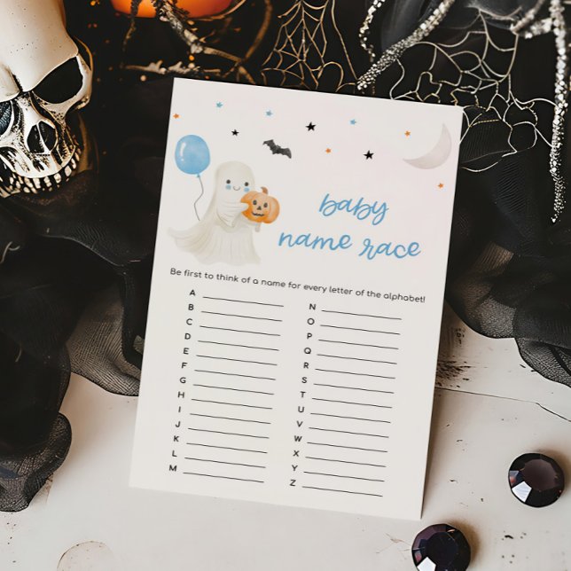 Boy Little Boo Baby Dusche Baby Name Race Game (A Little Boo Baby Shower Baby Name Race Game)