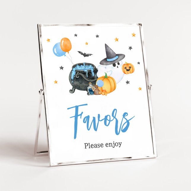 Boy Little Boo Ghost Baby Shower Favoriten Poster (Ghost Halloween Baby Shower
Favors Sign)
