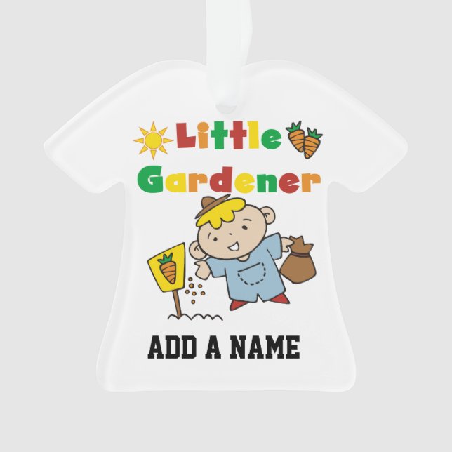 Boy Little Gardener Ornament (Vorderseite)