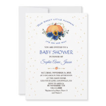 Boy Little Pumpkin Floral Erntedank Babydusche