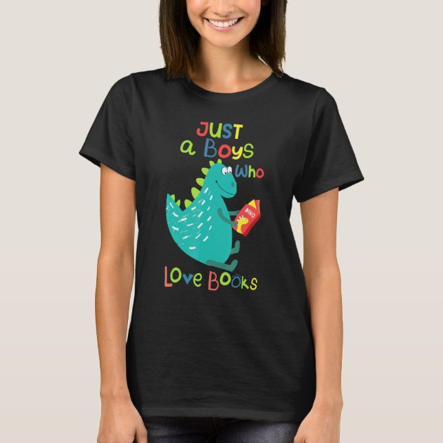 Boy Loves Books Shirt Reading Bookworm Kids Toddle (Vorderseite)