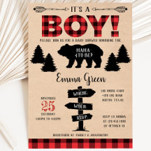 Boy Lumberjack Baby Dusche