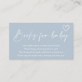 Boy Modern Baby Shower Books for Baby Begleitkarte