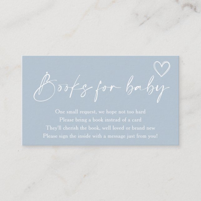 Boy Modern Baby Shower Books for Baby Begleitkarte (Vorderseite)