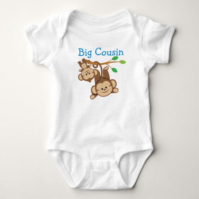 Boy Monkeys Big Cousin Baby Strampler (Vorderseite)