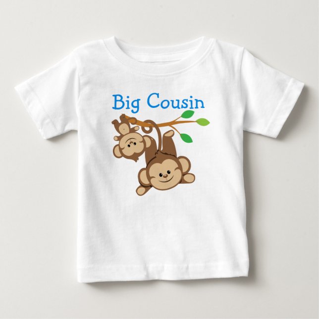 Boy Monkeys Big Cousin Baby T-shirt (Vorderseite)