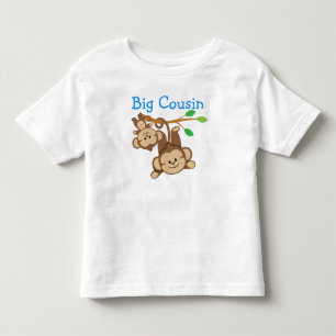 Boy Monkeys Big Cousin Kleinkind T-shirt