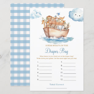 Boy Noah's Ark Baby Dusche Was in der Windelbeutel