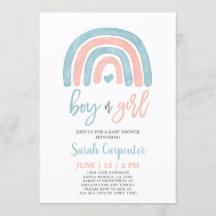 Boy oder Girl Gender Reveal Regenbogendusche